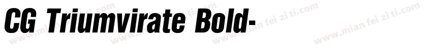 CG Triumvirate Bold字体转换
